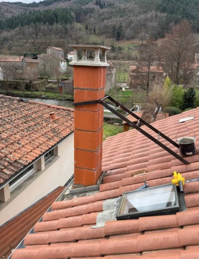 Rénovation couverture vue chantier